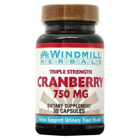 6 Pack Vitamins Cranberry 750 Mg Caps 30's Windmill