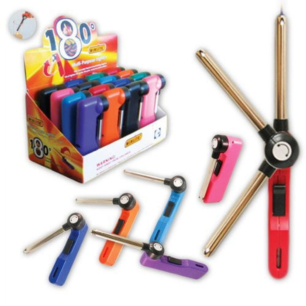 6 Pack WINLITE Utility Lighter 180 Degree Turnable Refillable Candle Lighter