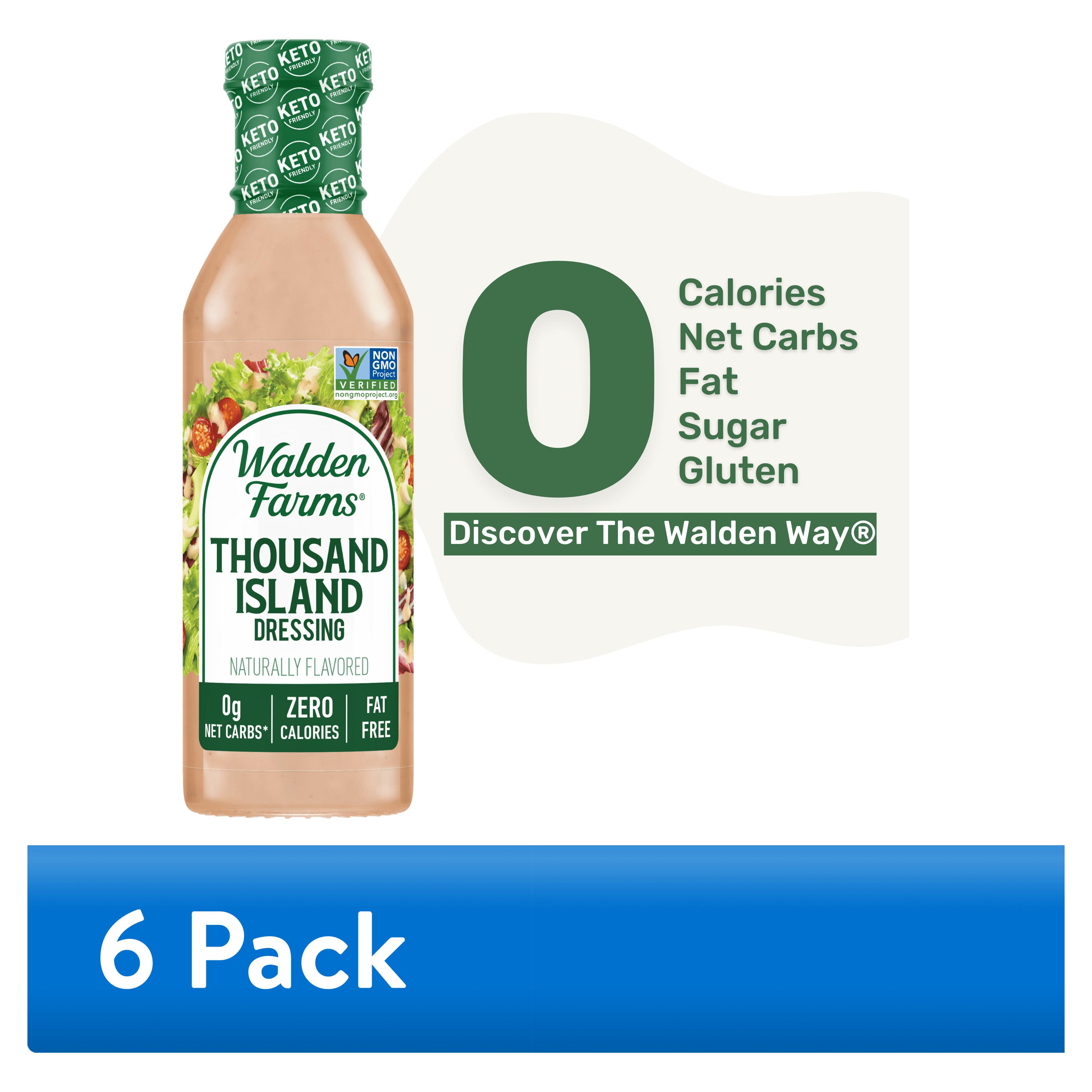 Walden Farms Low Calorie, Dairy & Fat Free Thousand Island Dressing, 12 Fl Oz (Pack of 6) - Walmart.com Walden Farms Low Calorie, Dairy & Fat Free Thousand Island Dressing, 12 Fl Oz (Pack of 6) - Walmart.com