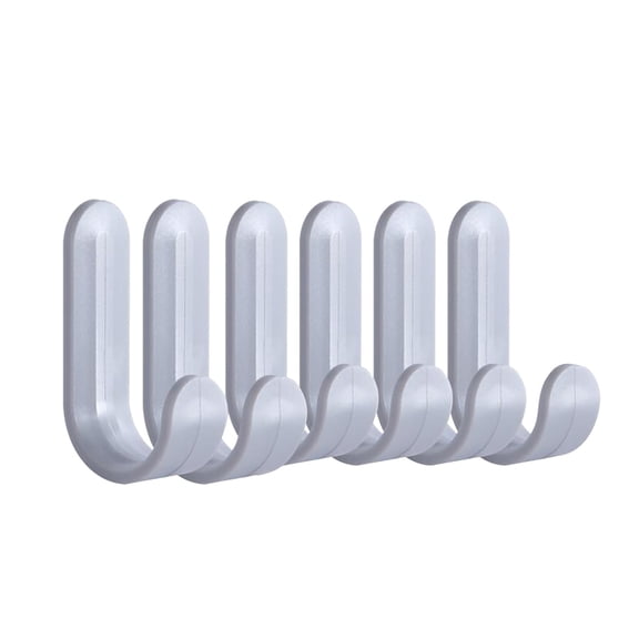 6 Pack Wall Hooks for Hanging ,Wall Hooks Self Adhesive Towel Coat Hooks Waterproof Hook for Bathroom Shower Kitchen Keys Door Outdoor Home Improvement Utility Hook,6 Colors (Grey)