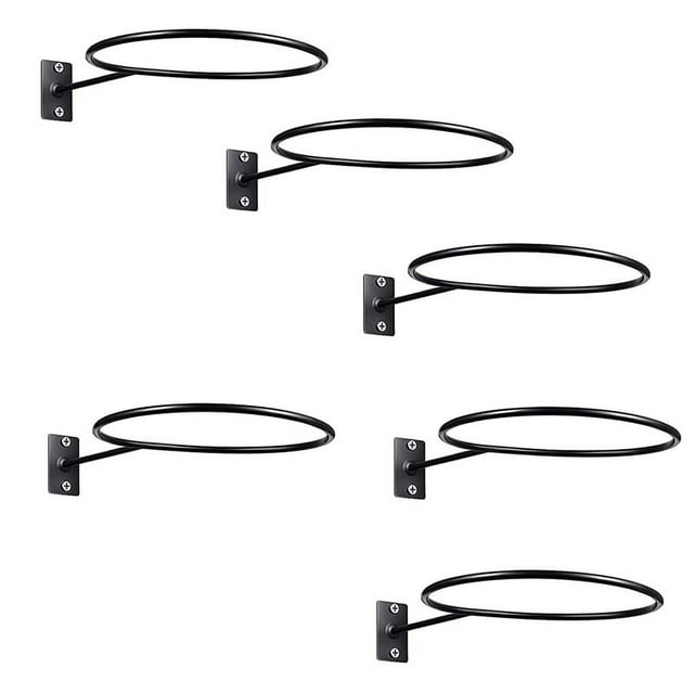 6 Pack Wall Mount Ball Display Ball Storage Ball Rack Ball Holder for