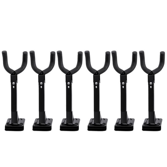 6 Pack Wall Mount Swivel Guitar Hanger Adjustable Instrument Display Rack Stand