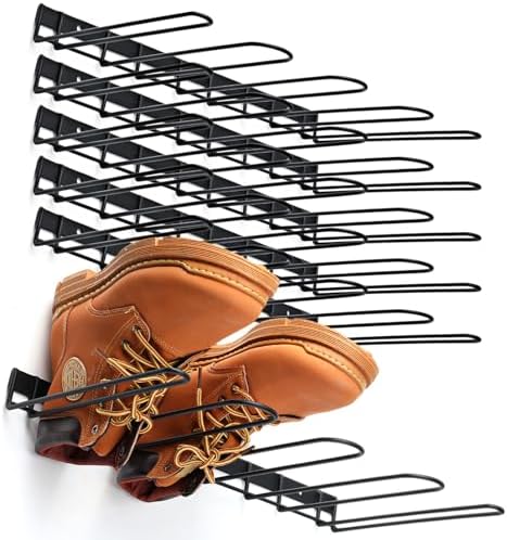Wader Rack 6 Pack Wall Mounted Boots Rack Metal Wader Hanger Heavy Duty Shoes ...