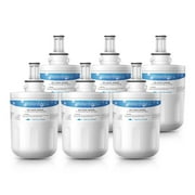 (6 Pack) Waterdrop DA29-00003G Refrigerator Water Filter, Replacement for Samsung DA29-00003G, DA29-00003B, DA29-00003A, Aqua-Pure Plus, HAFCU1, RFG237AARS, FMS-1, RS22HDHPNSR, RSG257AARS, WSS-1