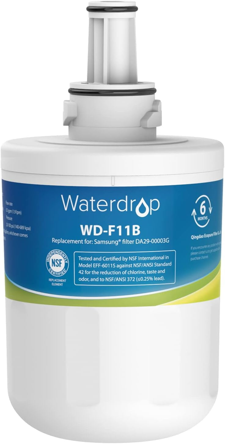 (6 Pack) Waterdrop DA2900003G Refrigerator Water Filter, Replacement