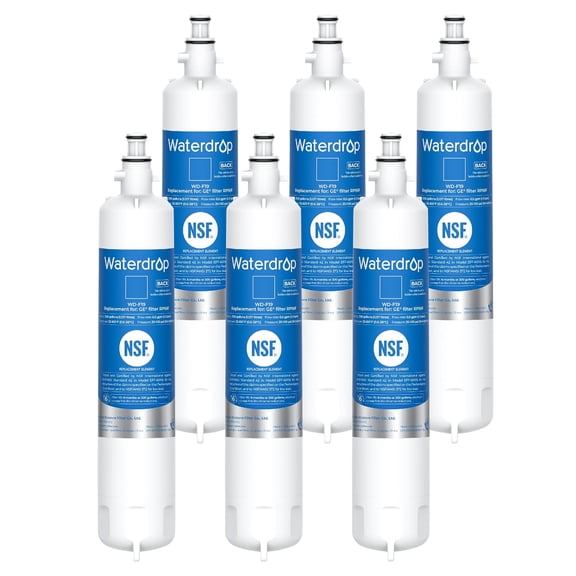 6 Pack Waterdrop RPWF Refrigerator Water Filter Replacement for GE RPWF (NOT FIT RPWFE)