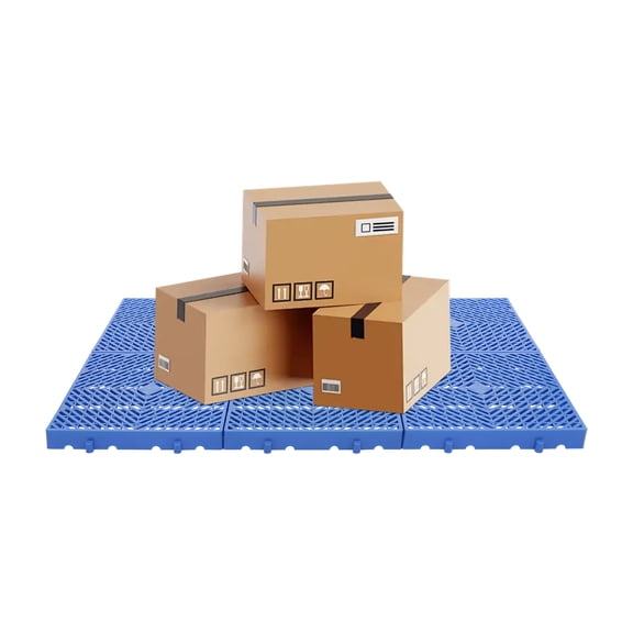 6 Pack Waterproof Breathable Plastic Floor Pallets, Grid Ventilated Riser Pads, Size 15.715.71.9 Inches