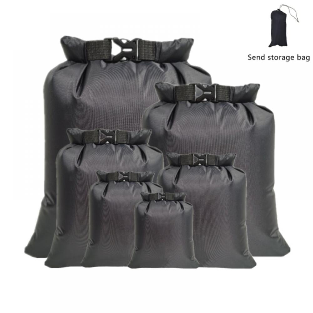 6 Pack Waterproof Dry Bags, Lightweight Outdoor Dry Sacks Ultimate Dry Bags for Kayaking Rafting Boating Camping (1.5L, 2.5L, 3L, 3.5L, 5L, 8L)