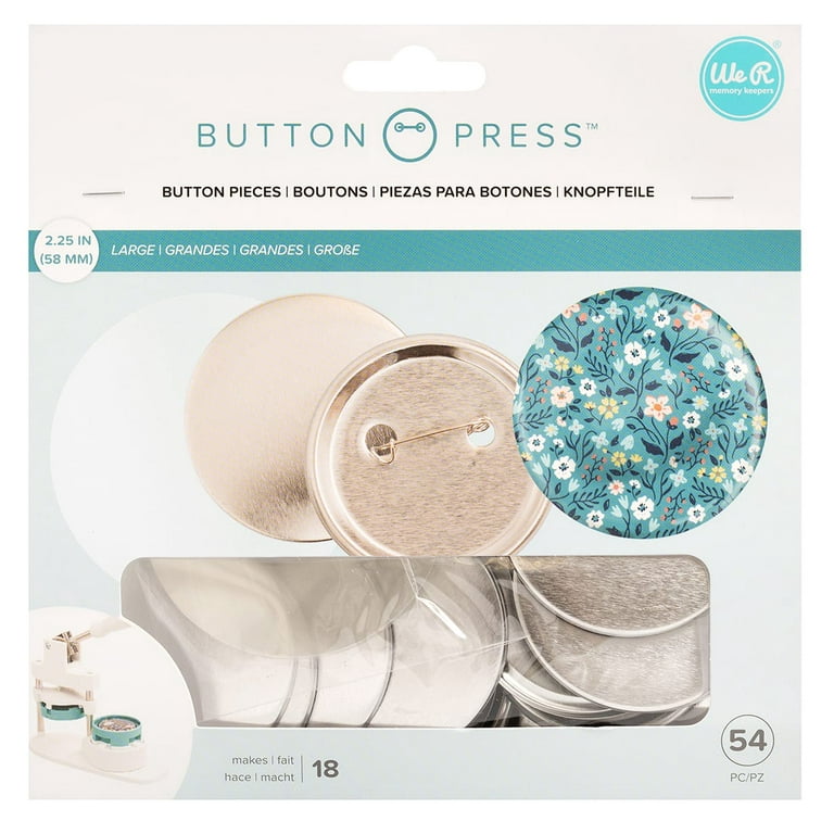 6 Pack: We R Memory Keepers® Button Press™ Large Button Pieces