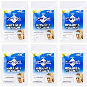 6 Pack Well Patch Cooling Headache Pads Migraine 4 in A box Lasts up to 8 hours