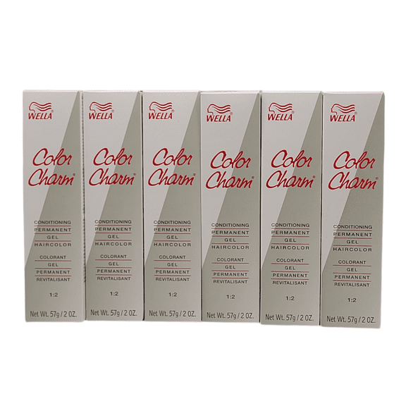 6 Pack Wella Color Charm Permanent Gel Hair Color 725 Sunlight Blonde Brown 2oz
