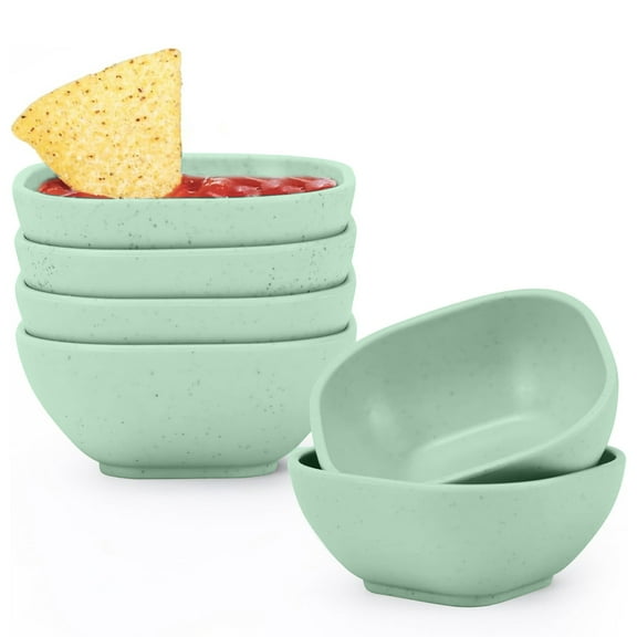 6 Pack Wheat Straw Soy Sauce Dishes,Small Dessert Bowls, Unbreakable Dipping Bowls, Dipping Sauce Cups, Mini Prep Bowls, Dip Bowls for Side Dish, Soy, BBQ - Purple