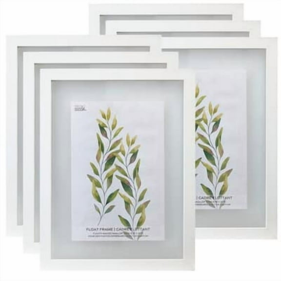 Studio Decor White, 18" x 24", Float Frame, 6 Pack