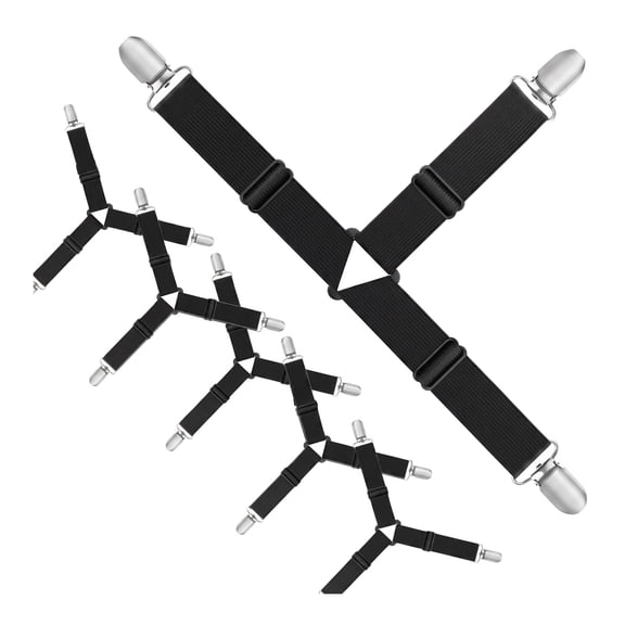 6 Pack Bed Sheet Holder Straps, Durable Elastic Non-Slip Fasteners For Fitted Sheets, Keep Sheets Tidy And Smooth