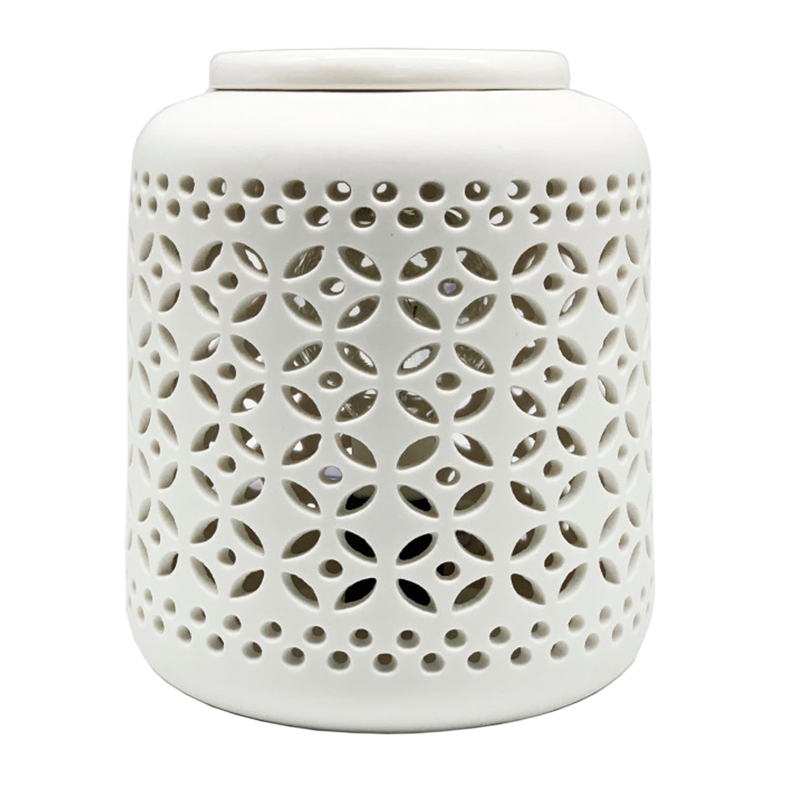 Handmade Pottery Wax Warmer in White