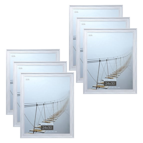 Studio Decor Home White Distressed Catalina Frame, 6 Pack