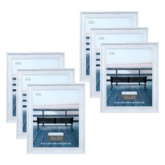 Studio Decor Home White Distressed Catalina Frame, 6 Pack