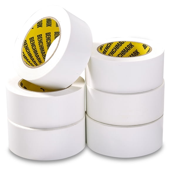 6 Pack of White Duct / Duck Tape (2 in x 90 ft/Roll) - Total of 540 Feet (180 Yards) - Heavy Duty - Tear by Hand Design - No Residue - Strong Yet Flexible - Great for Repairs of All Kinds