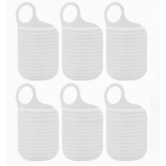 6 Pack White Mini Portable Hand-held Washboard - Sturdy Laundry Scrub Board for Underwear
