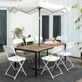 thumbnail image 1 of 6-Pack White PP Plastic Folding Chairs, Portable Stackable for Party Office Indoor Outdoor, 1 of 10