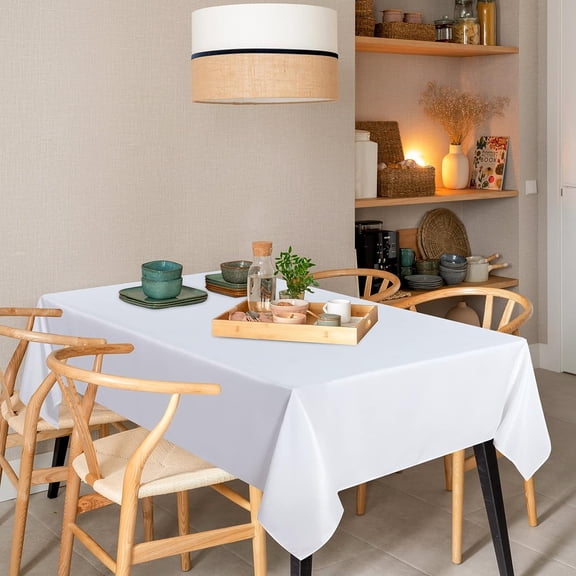 6 Pack White Tablecloth 60 x 102 Inch