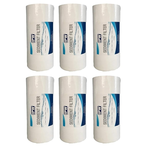 . - 6-Pack Whole House Sediment Filter (20-Micron Full Flow Cartridges) - Universal Water Filters for Whole House Filtration Systems