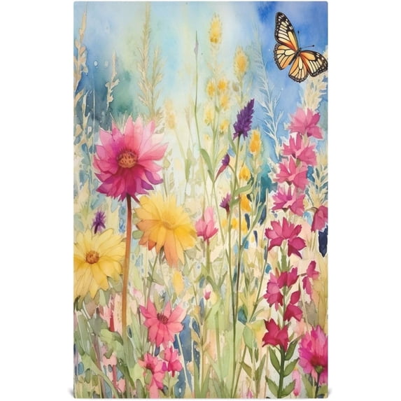 6 Pack Wildflowers Kitchen Towels Highly Absorbent, Super Soft Dishcloths 18 x 28 Inches Reusable Quick Drying Tea Towels Set for Home,Kitchen Decor Wash cloth
