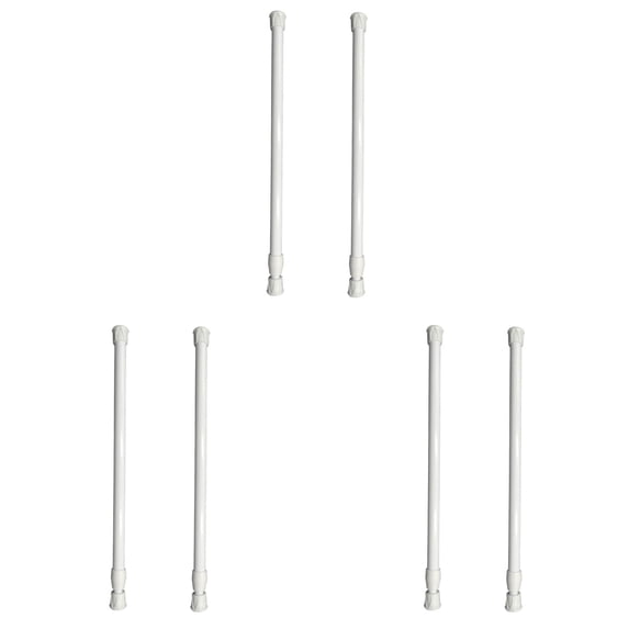 6 Pack Window Security Bars, 15.8-27.6 Inches Adjustable Sliding Glass Door Lock Bars Window Safety Lock Bar Stopper for Home