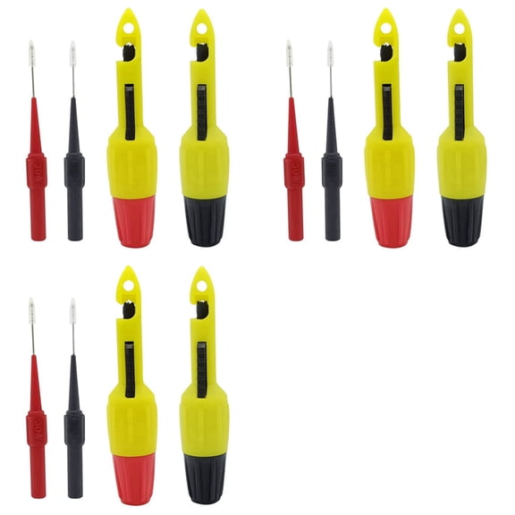 6 Pack Wire Piercing Probe Insulation Piercing Clip with Insulated Wire Piercing Probe,Inspection of Automotive Circuits