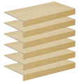 thumbnail image 1 of 6-Pack 24x16" Wire Rack Covers – Imitation Wood, Easy Install for Pantry, Kitchen & Closet(Natural Wood), 1 of 7