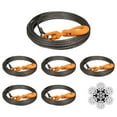 thumbnail image 1 of (6 Pack) Wire Rope Steel Core Winch Cable 3/8" x 100' Self-Locking Swivel Hook Towing Wrecker Roll Back, 14,400 lbs Breaking Strength, 1 of 12