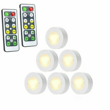 6 - Pack Wireless Dimmable LED Under - Cabinet Lights with Remote Control