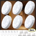 thumbnail image 1 of 6-Pack Wireless Motion & Light Activated LED Step Lights, 1000mAh USB Rechargeable, PVC Shade, Safety Night Light for Staircase Bedroom Cabinet, Housewarming Gift, 1 of 11