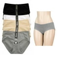 thumbnail image 1 of 6 Pack Women Underwear Briefs Panties Bikini Full Coverage Cotton Spandex XLarge, 1 of 4