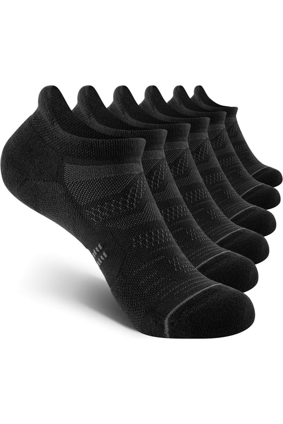 6 Pack Women's Ankle Running Socks Cushioned Low Cut Tab Athletic Socks,Running,Football,Men's and Women's Sports,Pressure Socks with High Heels for Size 34-39,Hand Tools Kits,Springtok