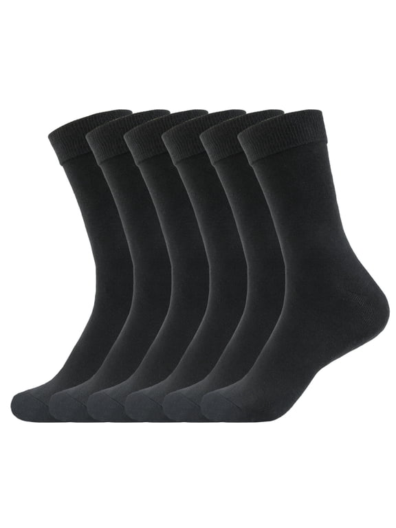 6-Pack Women's Breathable Cotton Crew Socks - Ultra Soft Everyday Socks