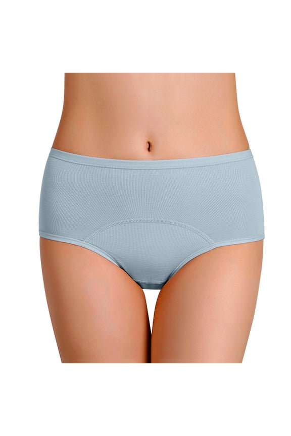 6 Pack Women's Brief Underwear Pure Prevention of Period Side Leakage Comfort Flex Fit Bikini
