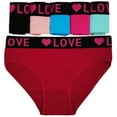 thumbnail image 1 of 6-Pack Women's Cotton Ladies Bikini Briefs Panties Love Underwear (XL), 1 of 7