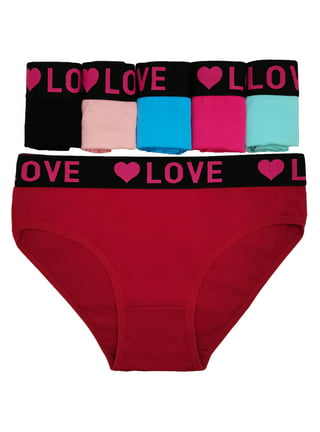 Valentine's Day Red Bow Love Heart Women's Low Waist Breathable Cotton  Underwear Soft Panties Stretch Briefs at  Women's Clothing store
