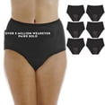 thumbnail image 1 of 6-Pack Women's Nylon Regular Absorbency Incontinence Panties Black Medium (Fits Hip 38-40"), 1 of 12