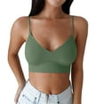 thumbnail image 1 of 6-Pack Women's Padded Bralettes - V Neck Sports Bras with Removable Pads, Polyester Cotton, M-XL Sizes, 1 of 4