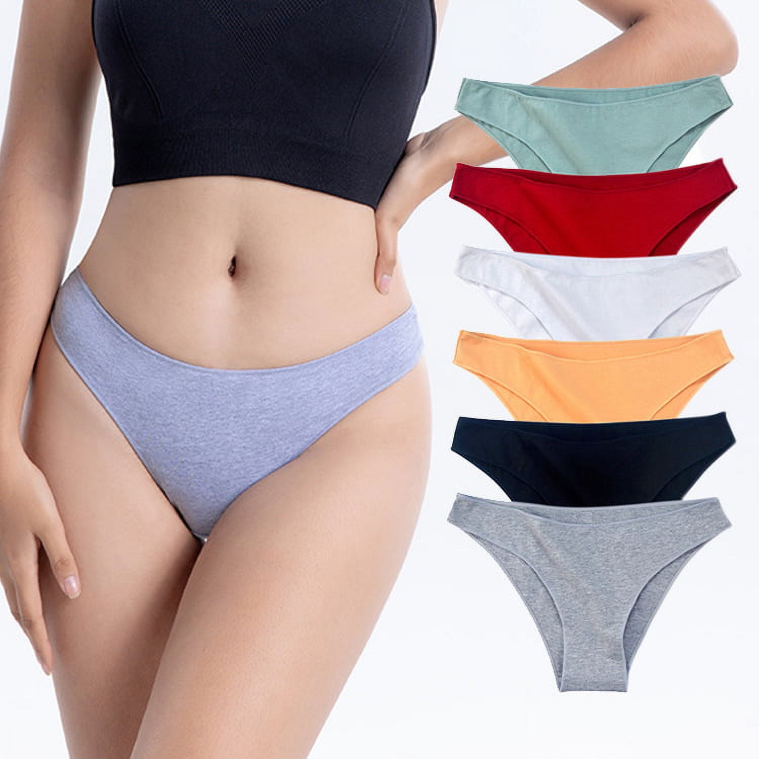 6 Pack Women's Seamless Underwear No Show Pantie Invisibles