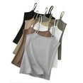 thumbnail image 1 of 6-Pack Womens Basic Camisole Undershirts Spaghetti Strap Casual Sleeveless Shirts Summer Slimming Comfort Going Out Tops, Multicolor, L, 1 of 1