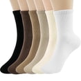thumbnail image 1 of 6 Pack Womens Crew Socks, Lightweight Thin Casual Crew Socks Size 5-10, 1 of 7