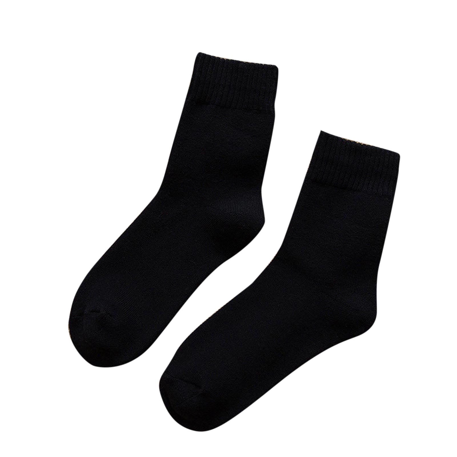 6Pack Womens Socks Solid Color Mid Tube Fall Winter Long Tube Pure