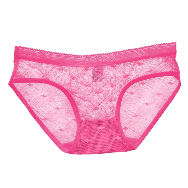 6 Pack Womens Underwear Sheer Lace See Through Mesh Cotton Crotch Seamless Briefs  Underwear for Women 