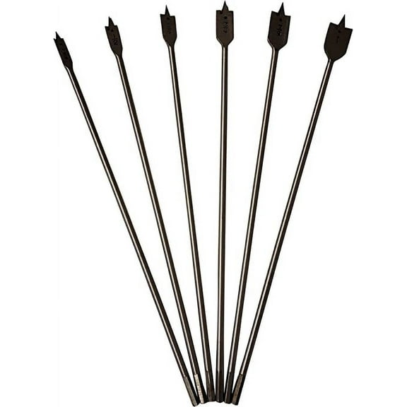 6-Pack Wood Spade Paddle Boring Drill Bits (16" Long)