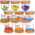6 Pack Wooden Sand Timer Set Operation Colorful Hourglass Timer ...