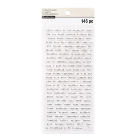 Recollections Word-Fetti Clear Stamps, 6 Pack