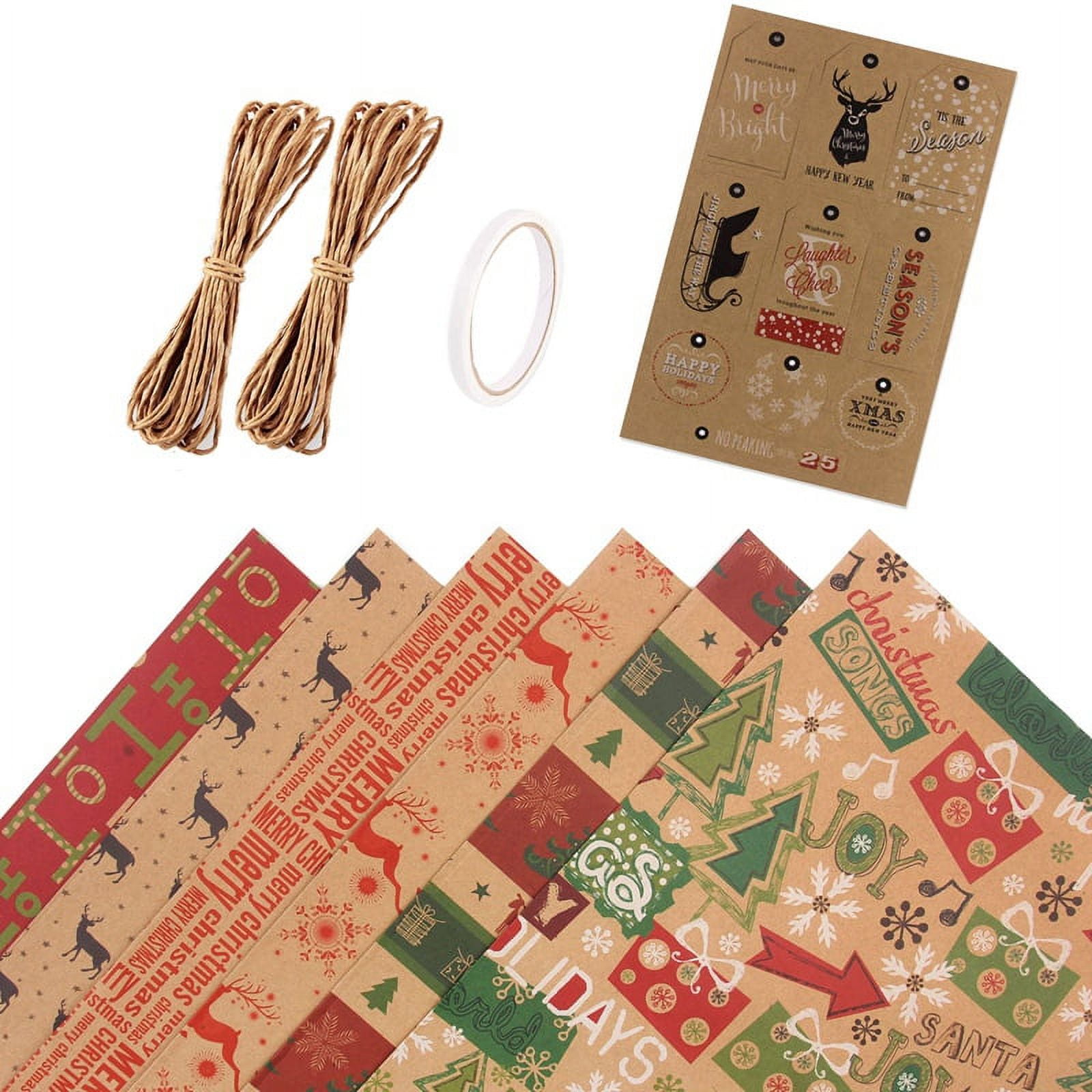 6 Pack Wrapping Paper Sheets,for Christmas Birthday Party Wrapping